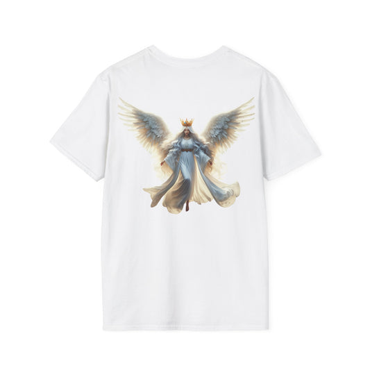 Women's Queens of Life Softstyle T-Shirt - Angel Crown Graphic Tee