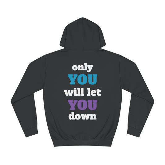 Men's Inspirational College Hoodie - "Kings of Life" Design with Motivational Quote